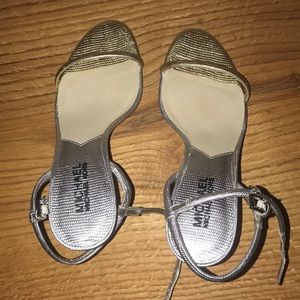 Michael Kors elegant heels, silver and gold